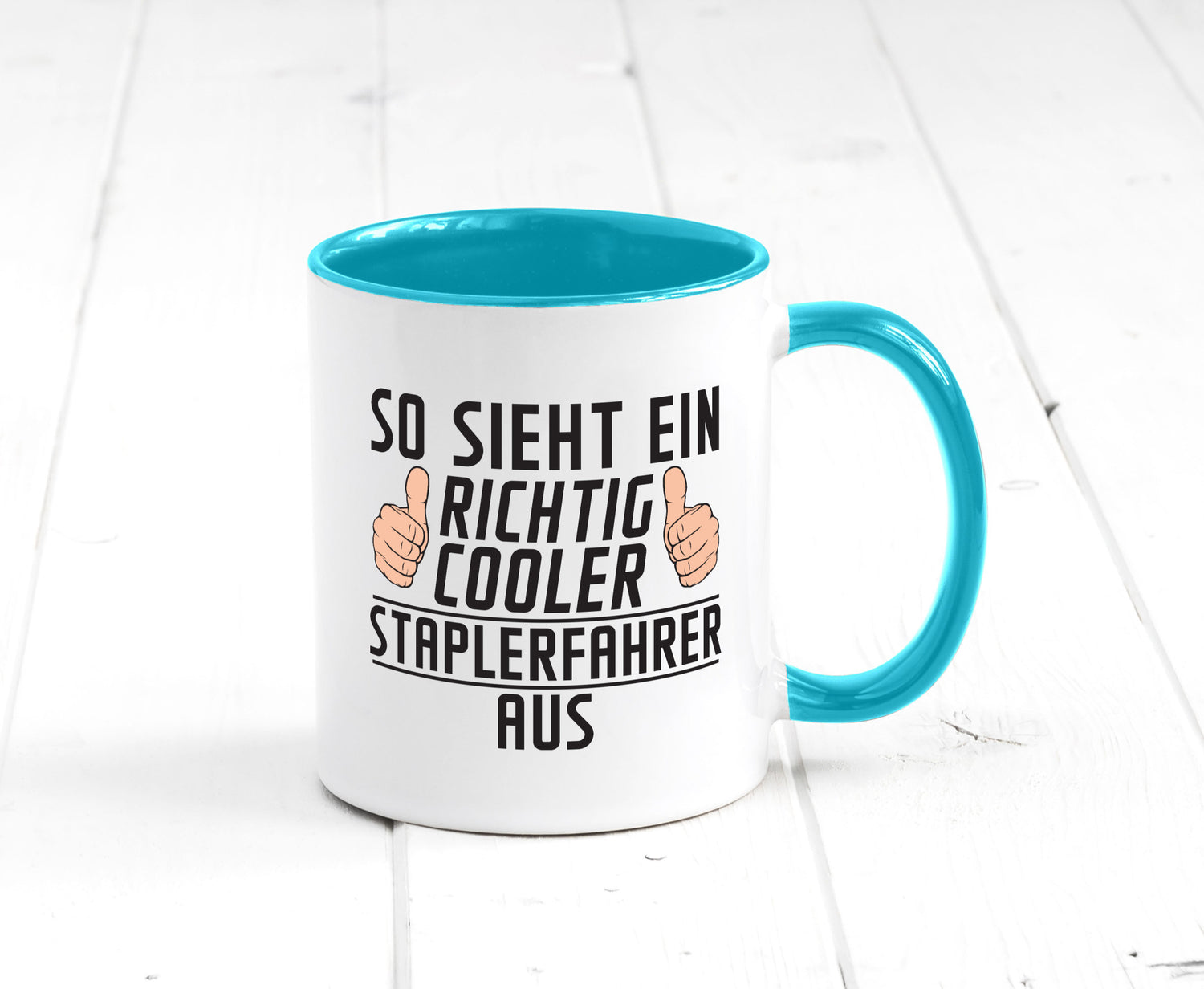 Richtig Cooler Staplerfahrer | Gabelstapler Fahrer Humor Geschenkidee Tasse
