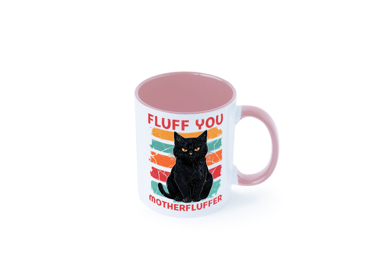 Fluff you Motherfluffer | Schwarze Katze Böse Humor Tierliebhaber Geschenkidee