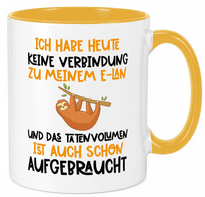Tatenvolumen aufgebraucht | Spruch Humor Faultier Tierliebhaber Geschenkidee