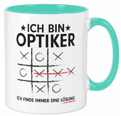 Löse Probleme: Optiker | Augenoptiker Geschenkidee Humor Tasse