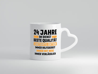 24 Jahre im Dienst | Jubiläum Arbeit v2 Geschenkidee Kollegen Büro Humor Tasse