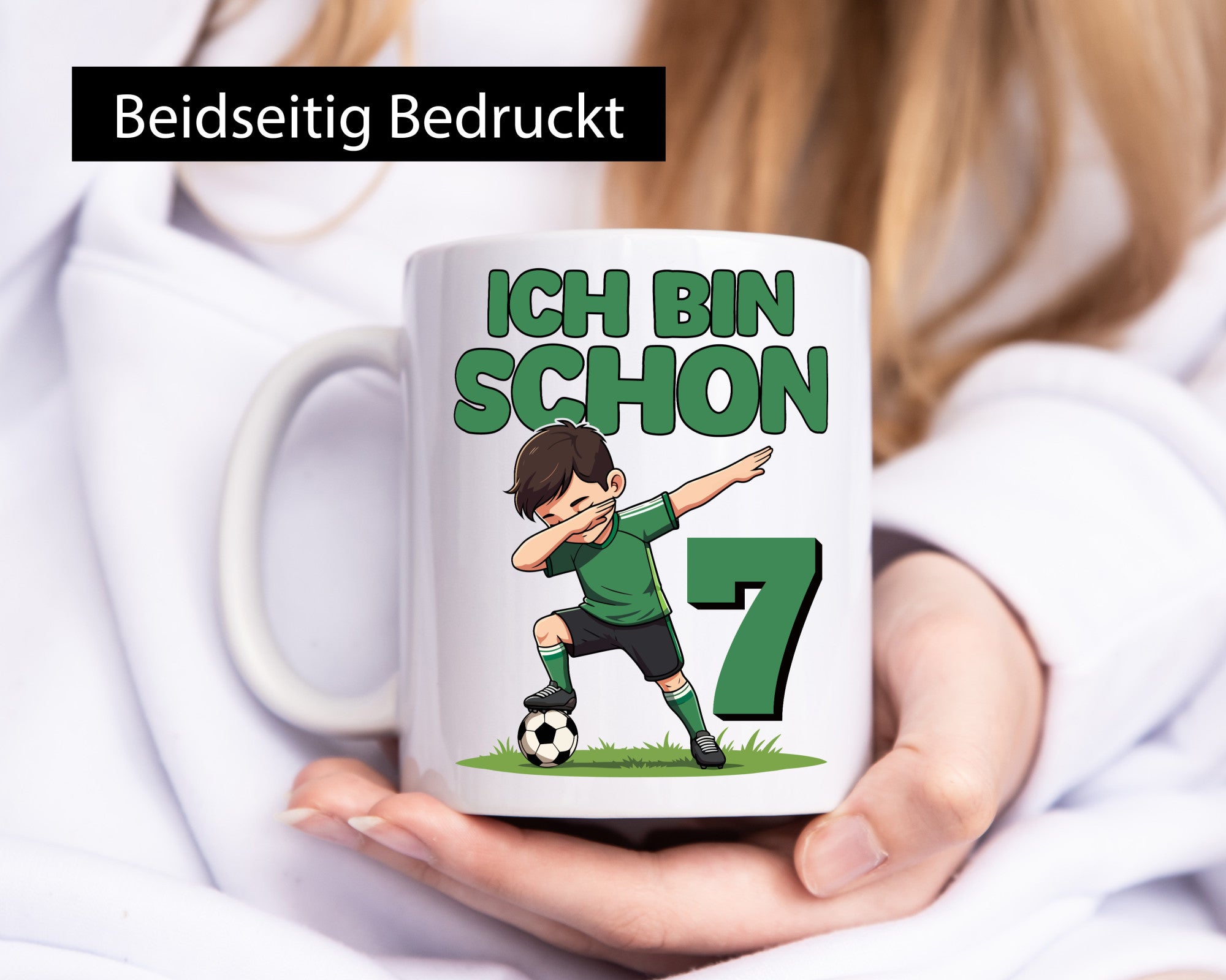 7. Geburtstag | 7 Jahre Fußballer lustiger Spruch Geschenk Geschenkidee Tasse