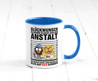 Glückwunsch zu deiner Flucht | Abschiedgeschenk v3 Geschenk Humor Geschenkidee