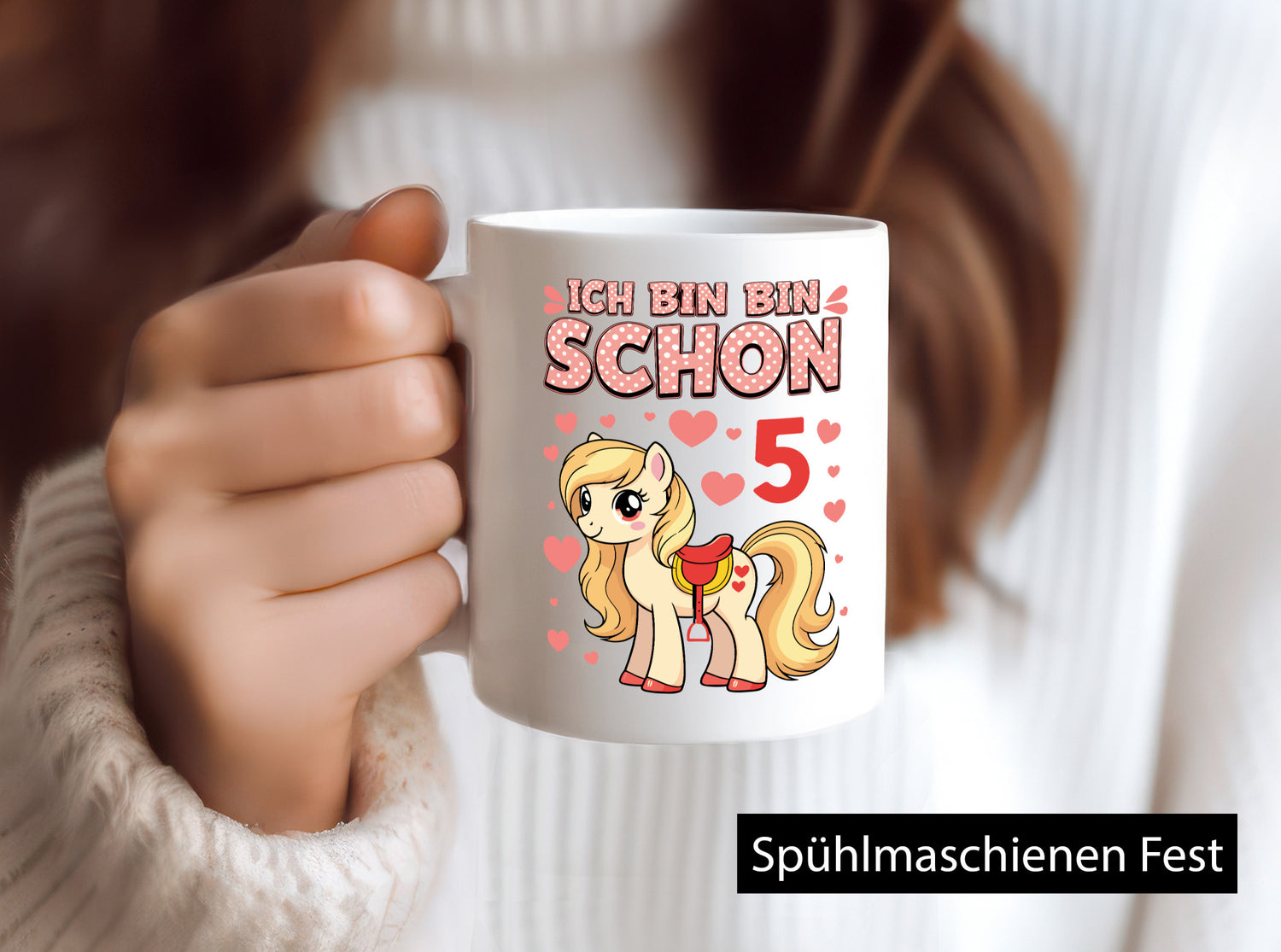 5. Geburtstag | 5 Jahre Mädchen Reiten Pony Humor Geschenkidee Tasse
