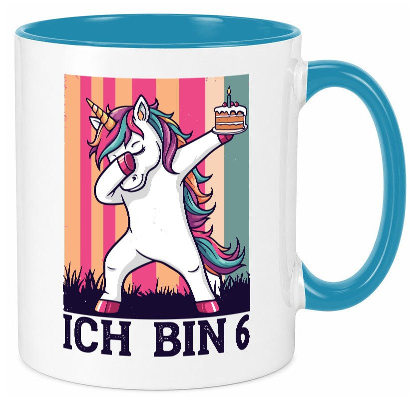 6 Geburtstag | Einhorn Damping Mädchen lustiger Spruch Geschenk Geschenkidee Tasse
