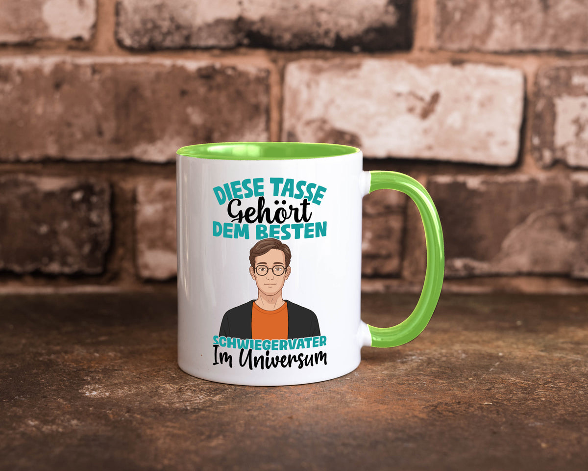 Im Universum: Schwiegervater |Schwiegersohn | Beziehung Geschenkidee Familie Tasse