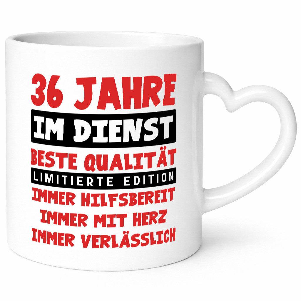 36 Jahre im Dienst | Jubiläum Arbeit v9 lustig Kollegen Büro Geschenk Tasse