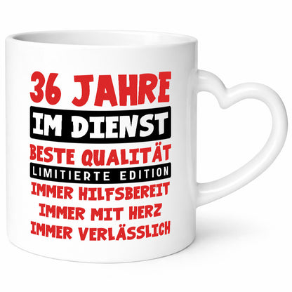 36 Jahre im Dienst | Jubiläum Arbeit v9 lustig Kollegen Büro Geschenk Tasse