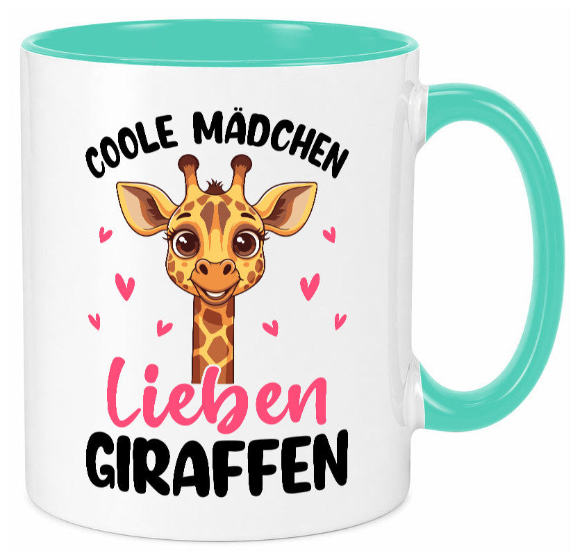 Coole Mädchen lieben Giraffen | Giraffe Geschenk Humor Geschenkidee lustiger Tasse