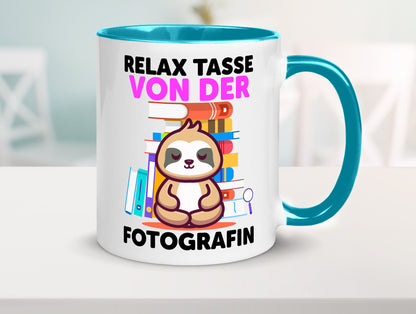 Relax Tasse: Fotografin | Fotografie Kamera Humor Geschenkidee Tasse