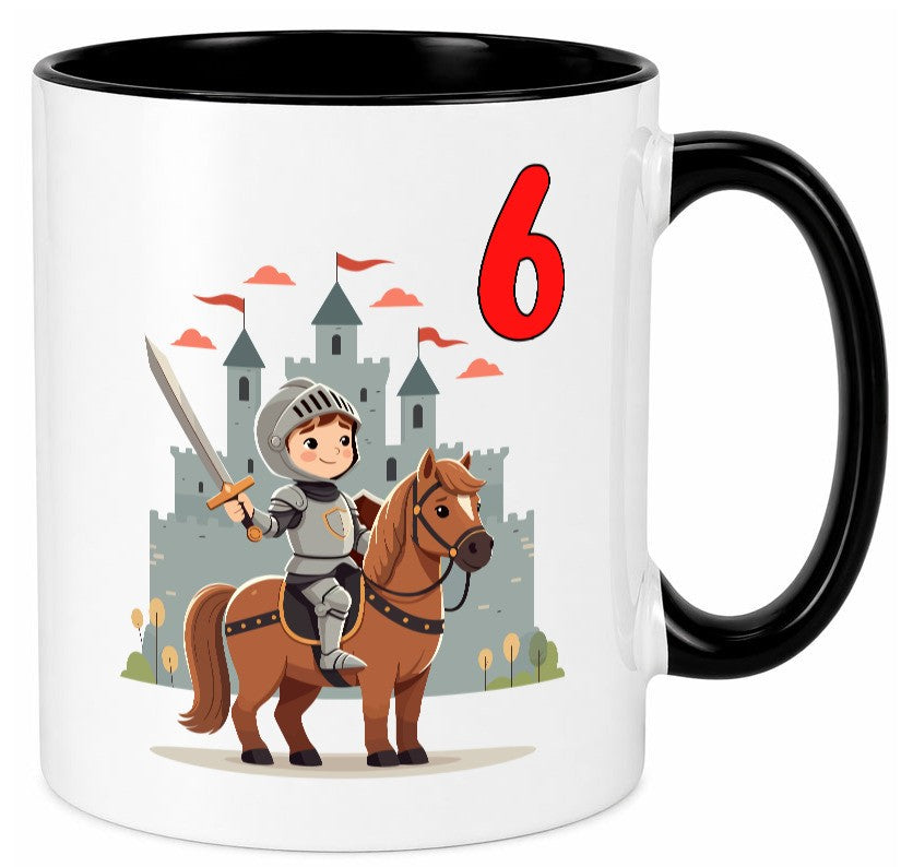 6. Geburtstag | 6 Jahre Ritter Junge Schloss Humor Geschenkidee Tasse