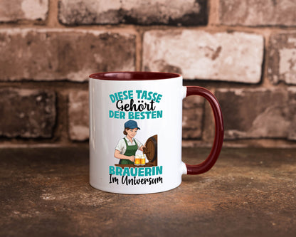Im Universum: Brauerin | Bier Brauerei lustiger Spruch Geschenk Humor