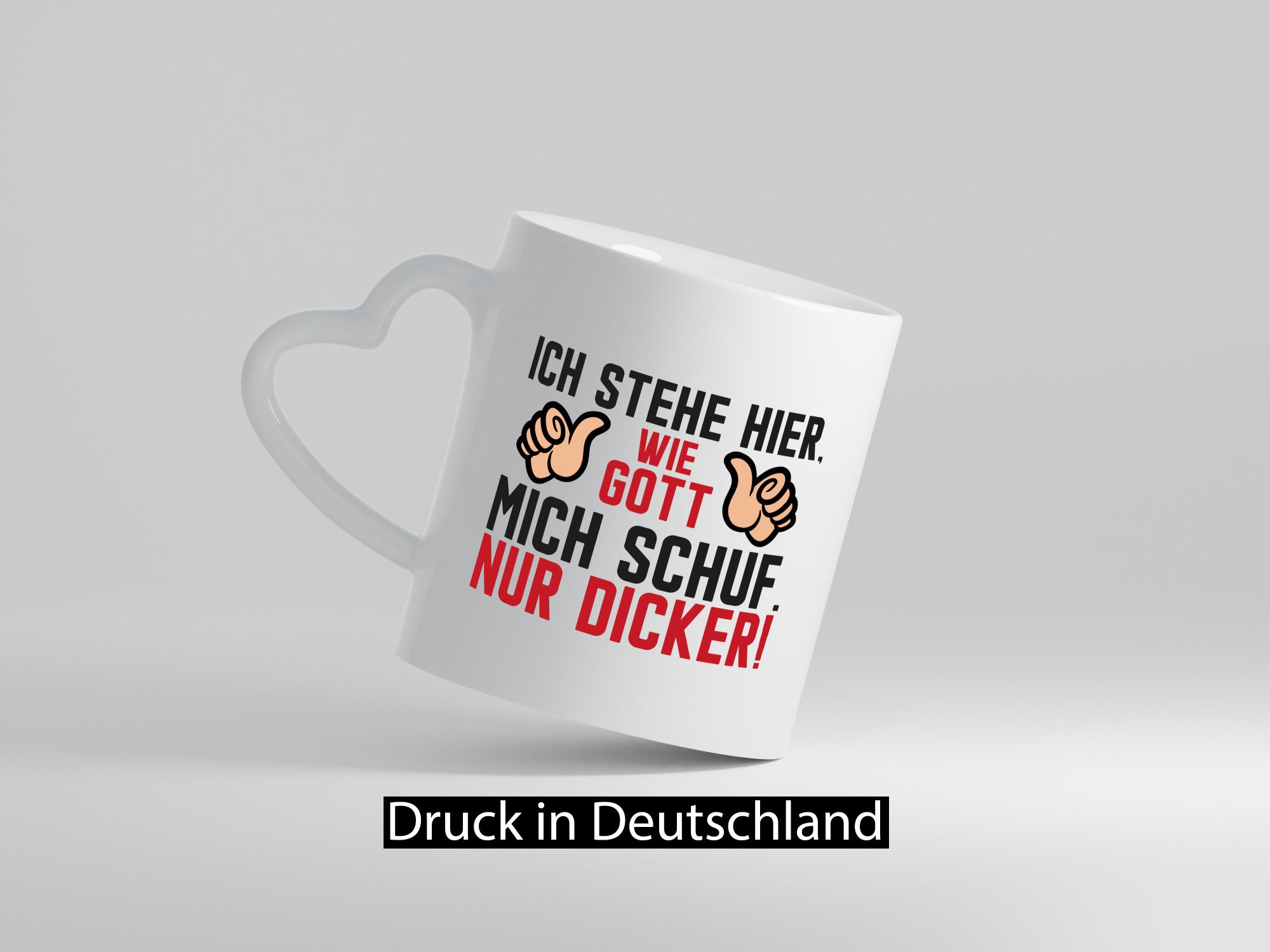 Ich stehe hier wie Gott mich Schuf | Dick Dicker Mann lustiger Spruch Geschenk