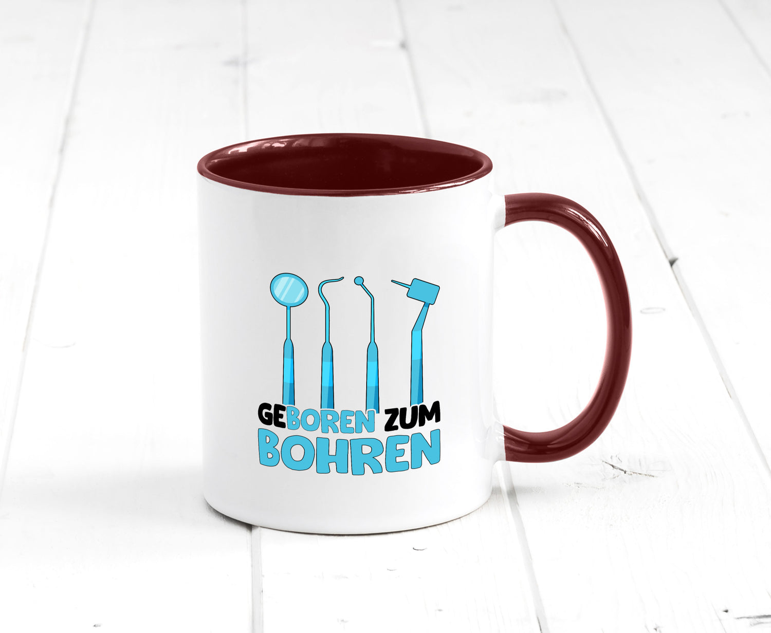 Geboren zum Bohren | Zahnarzthelferin Zahnarzt lustiger Spruch Geschenk Humor