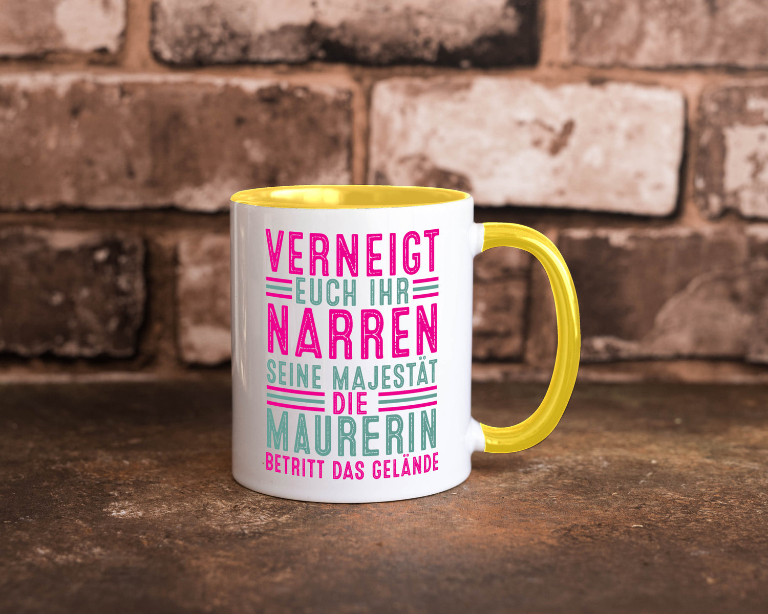 Verneigt euch: Maurerin Humor Geschenkidee Tasse