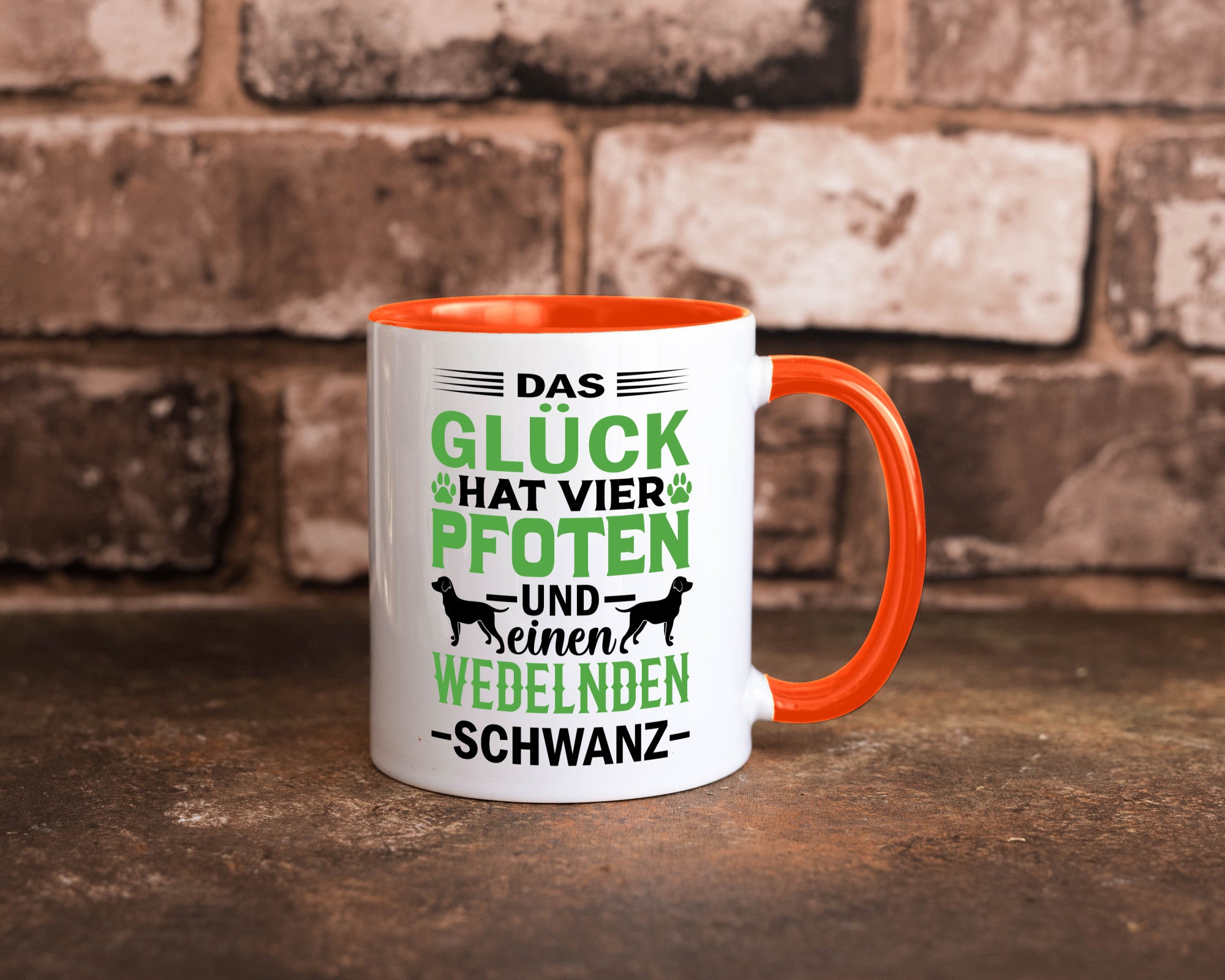 Das Glück hat 4 Pfoten | Hundeliebhaber Ich liebe Hunde Geschenk Tierliebhaber