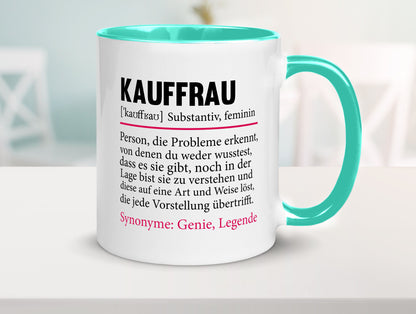 Kauffrau | Humor Spruch Definition Kauffrauen Geschenkidee Tasse