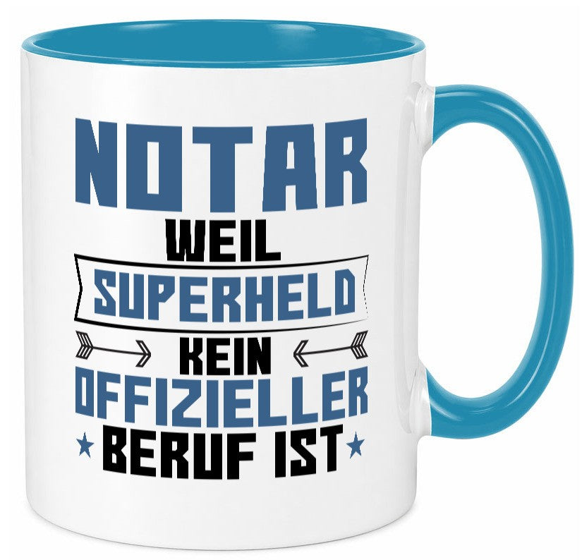 Superheld Notar | Jurist lustiger Spruch Geschenk Humor Geschenkidee Tasse