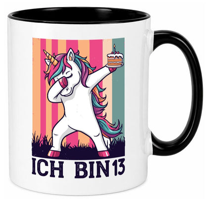 13 Geburtstag | Einhorn Damping Mädchen Geschenkidee Humor Tasse