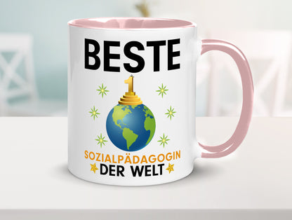 Welt Beste Sozialpädagogin | Humor Pädagogin Geschenkidee Tasse