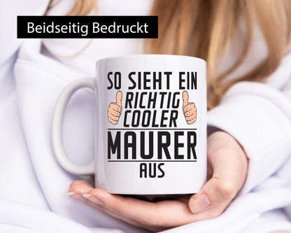 Richtig Cooler Maurer | Bau Handwerker Geschenk Humor Geschenkidee lustiger