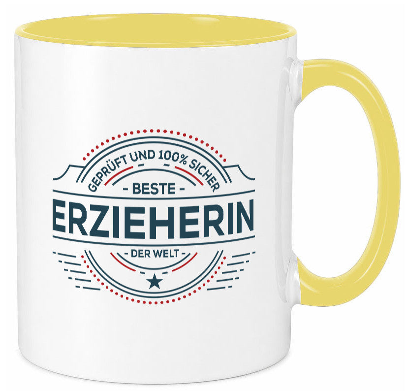 Geprüft und sicher: Erzieherin | Pädagogin Schule Geschenk Humor Geschenkidee