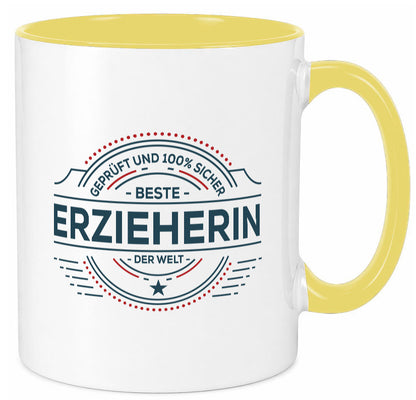 Geprüft und sicher: Erzieherin | Pädagogin Schule Geschenk Humor Geschenkidee