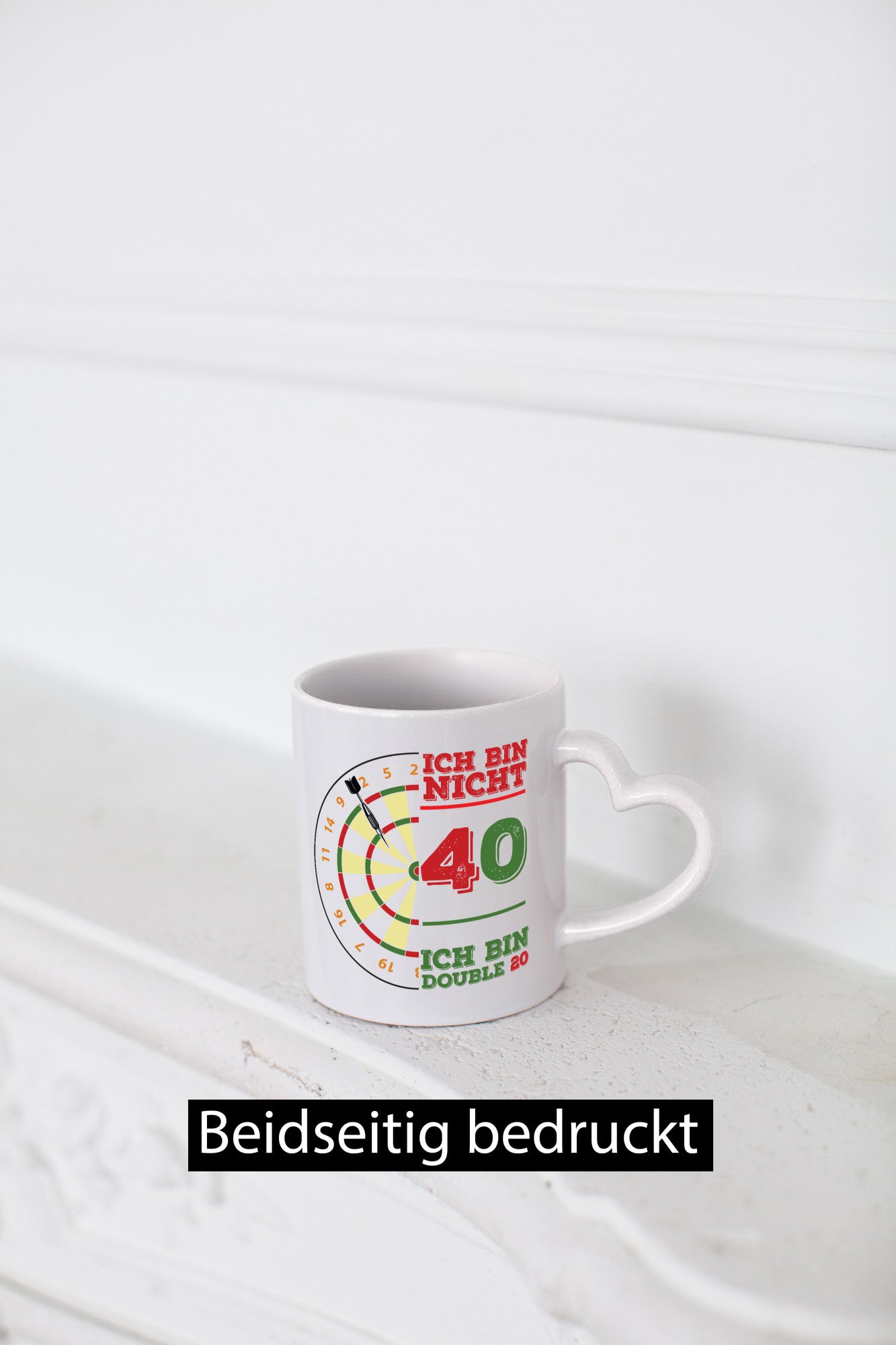 Ich bin nicht 40 double 80 | Dart spieler Geschenkidee Humor Tasse
