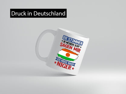 Niger | Urlaub Stimmen in meinem Kopf Traumland Humor Geschenkidee Tasse