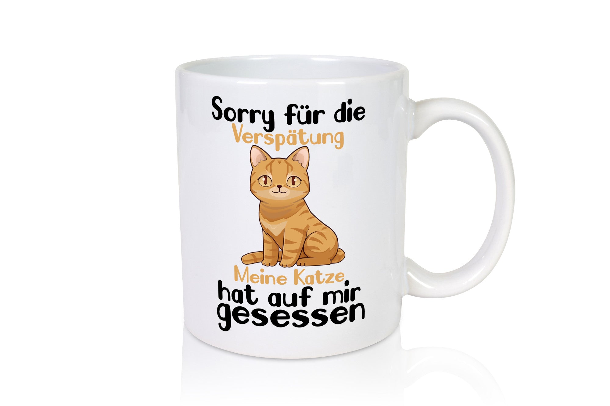 Sorry für die Verspätung | Chillen mit Katze Katzen Geschenkidee Tierliebhaber