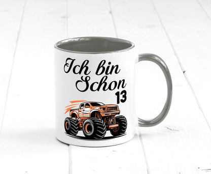 13. Geburtstag | Monster truck 13 Jahre Geschenkidee Humor Tasse