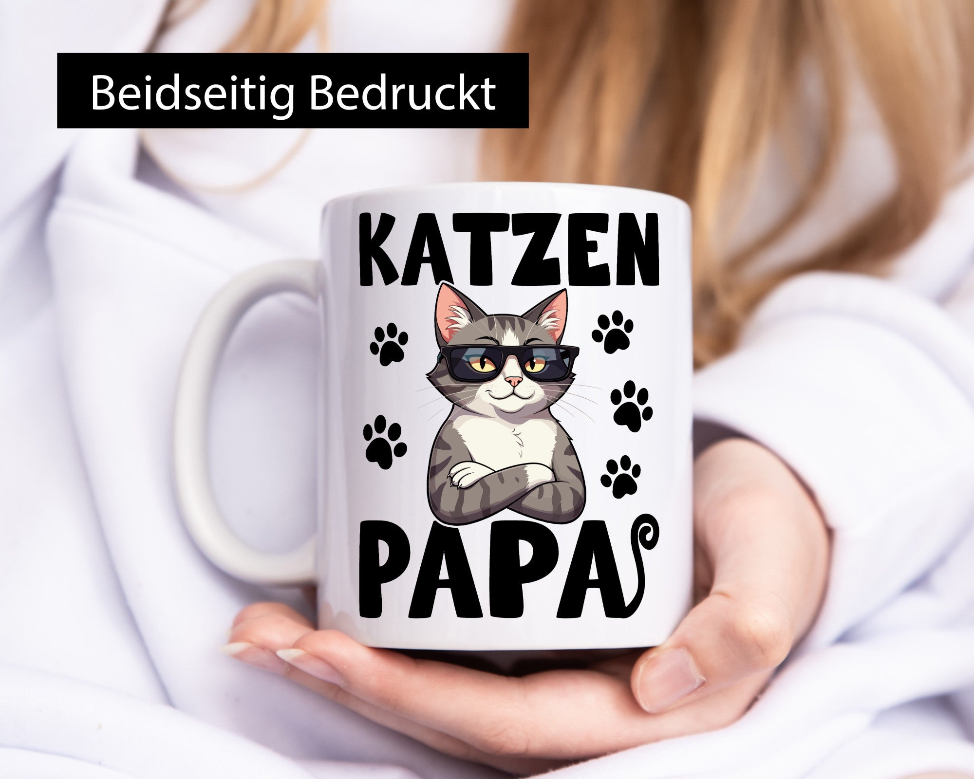Katzen Papa | Katzenliebhaber Katze lustig Tierliebhaber Humor Geschenk Tasse
