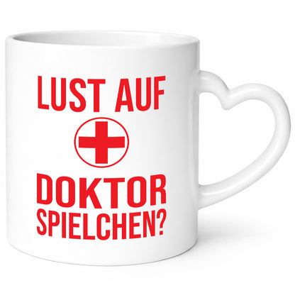 Doktorspielchen | Kreis Kreuz Humor Geschenkidee Tasse