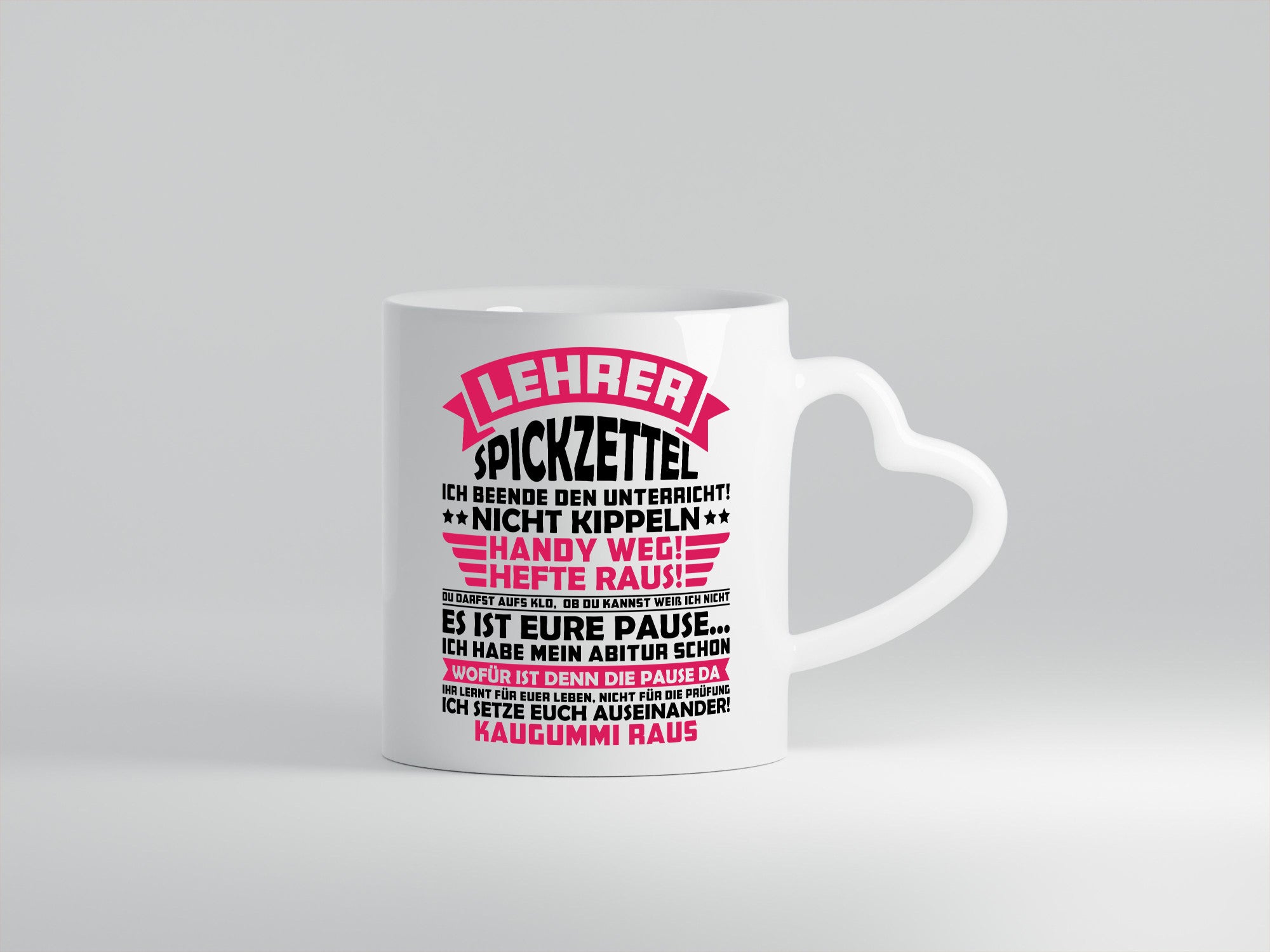 Lehrer Spickzettel | Beruf Tasse lustiger Spruch vl8 Geschenkidee Arbeit