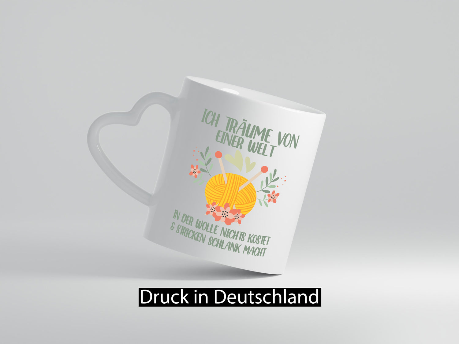 Träume von Wolle die nichts kostet | Wollknäuel Blümchen Geschenk Humor