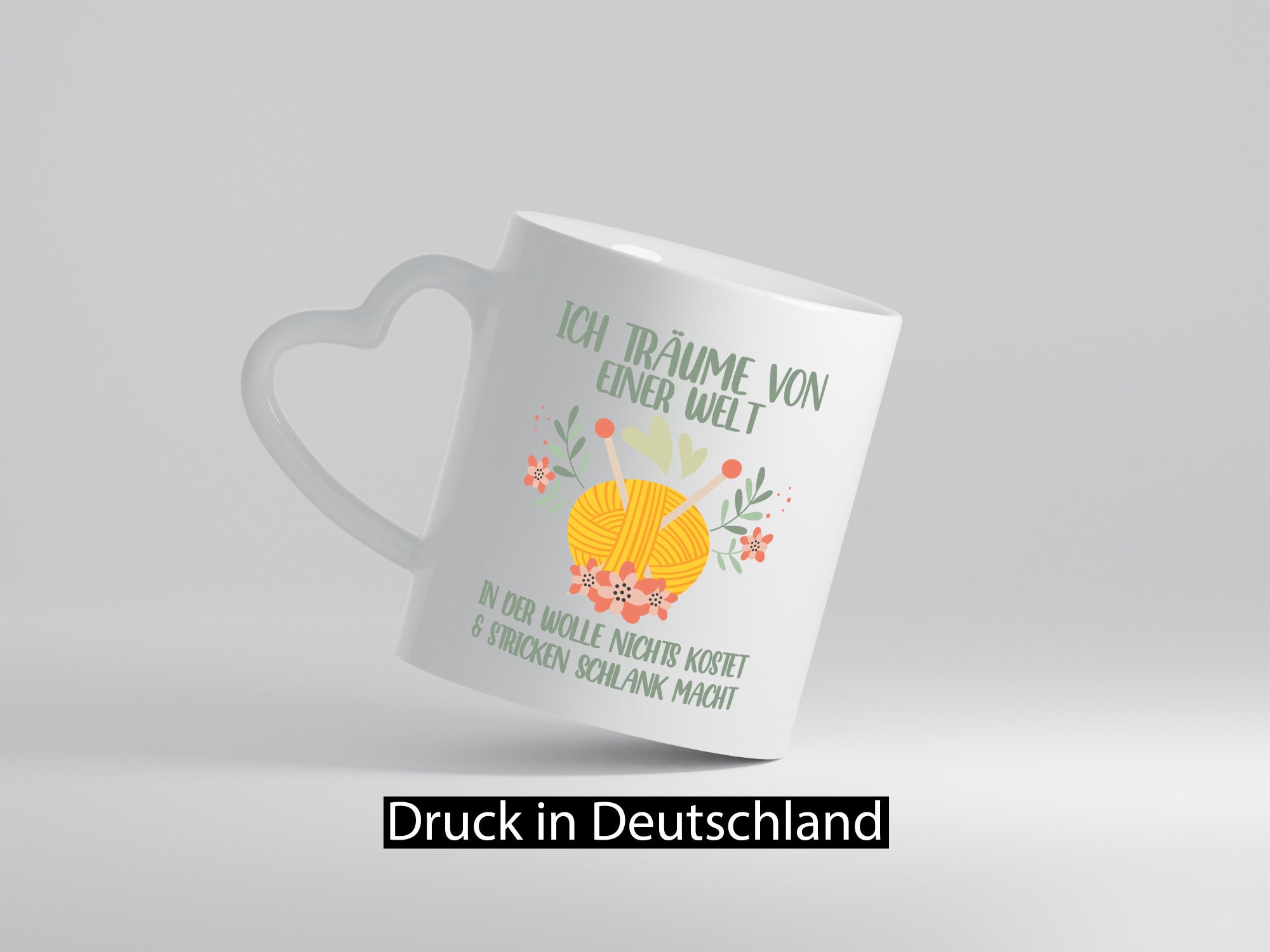 Träume von Wolle die nichts kostet | Wollknäuel Blümchen Geschenk Humor