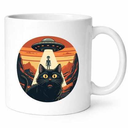 Ufo | Verrückte Katze Aliens Geschenk Tierliebhaber Humor lustiger Spruch Tasse