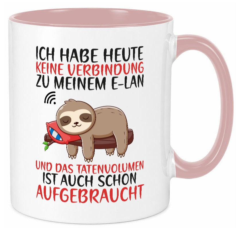 Keine Verbindung zu meinem WLan | Faultier Tatenvolumen Geschenk Tierliebhaber Tasse