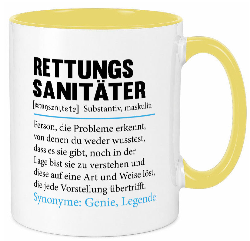 Rettungssanitäter | Beruf Sanitäter Spruch v2 lustig Arbeit Kollegen Büro Tasse