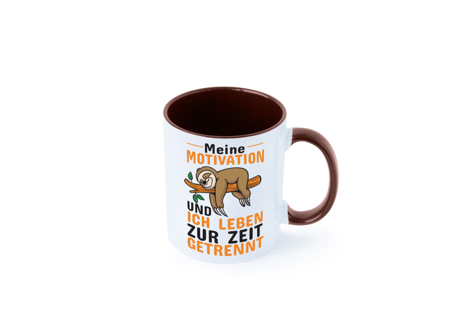 Keine Motivation | Faultier Tasse Büro Humor faul Geschenk Arbeit Kollegen