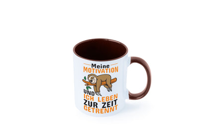Keine Motivation | Faultier Tasse Büro Humor faul Geschenk Arbeit Kollegen