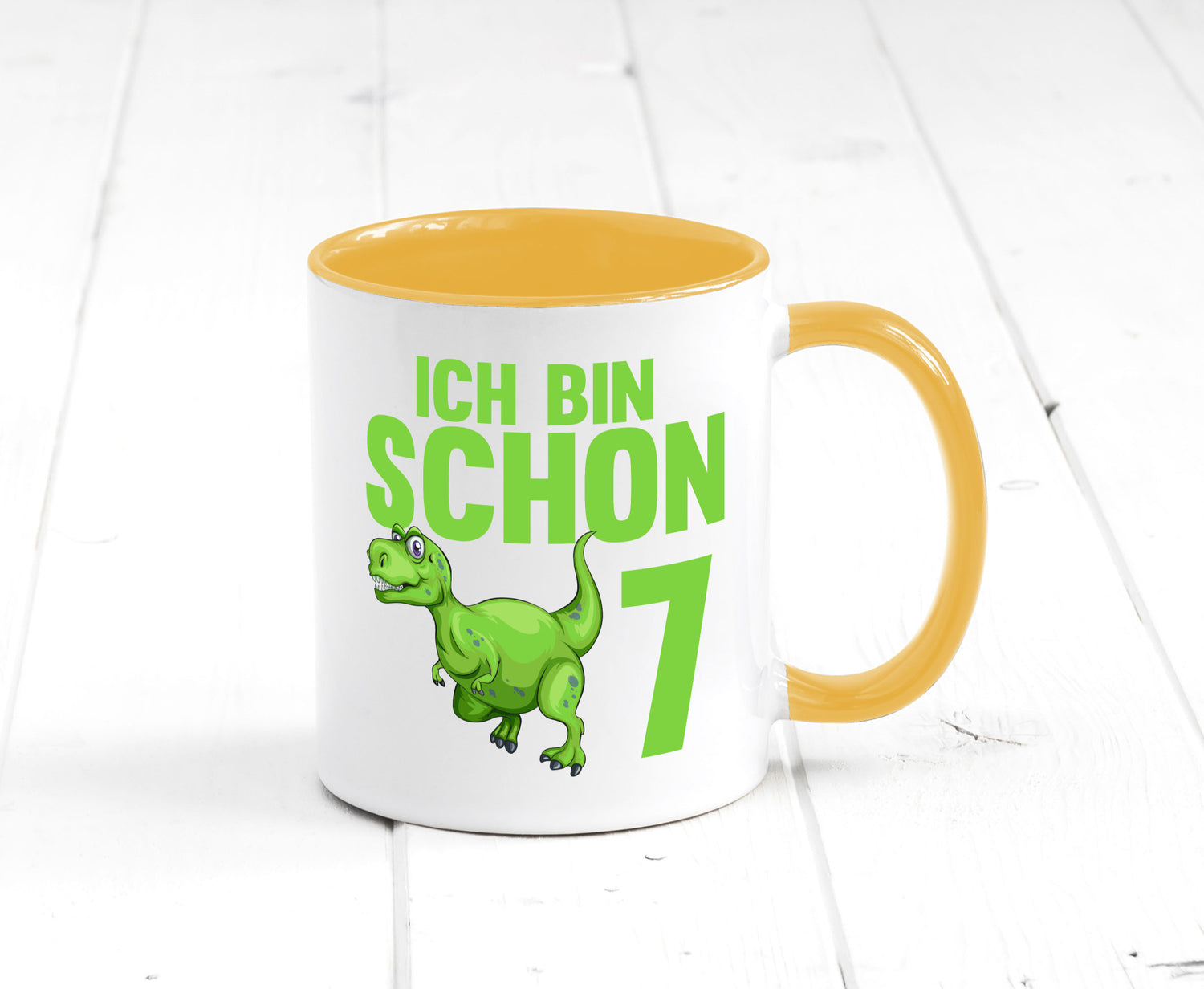 7. Geburtstag | 7 Jahre Dino Dinosaurier Humor Geschenkidee Tasse