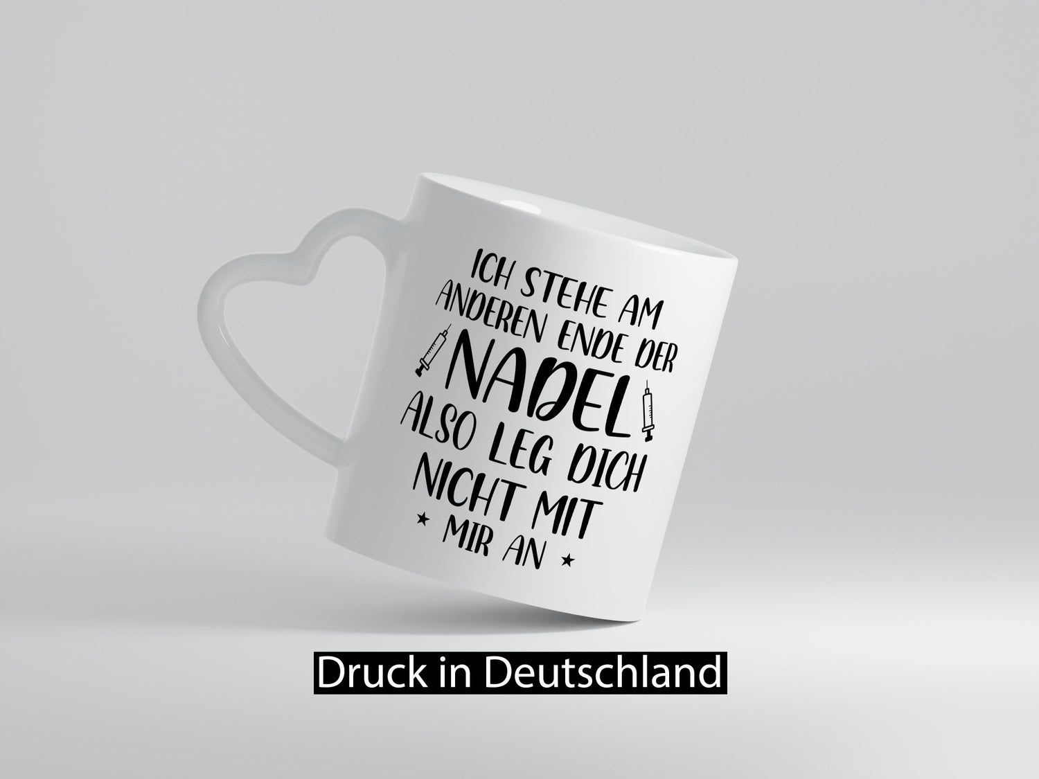 Am anderen Ende der Nadel, nicht anlegen | Spritzen lustiger Spruch Geschenk