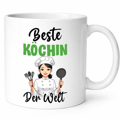 Beste Köchin | Chefköchin Chefkoch v2 lustig Arbeit Kollegen Büro Geschenk Tasse
