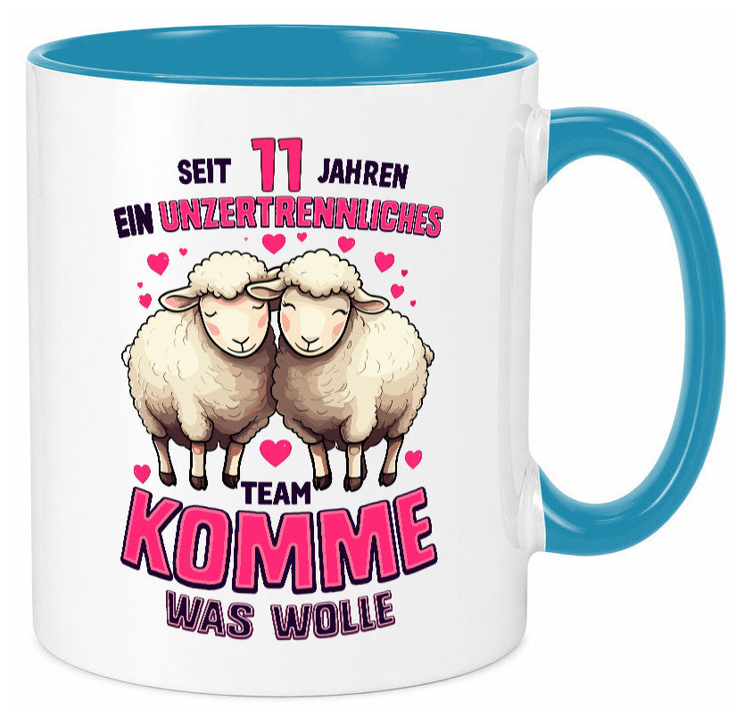 11 Jahre Verheiratet | ein Team Ehepaar v2 Humor Geschenkidee Tasse