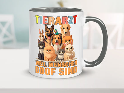 Tierarzt weil Menschen doof sind | Tierärztin lustig Tierliebhaber Humor