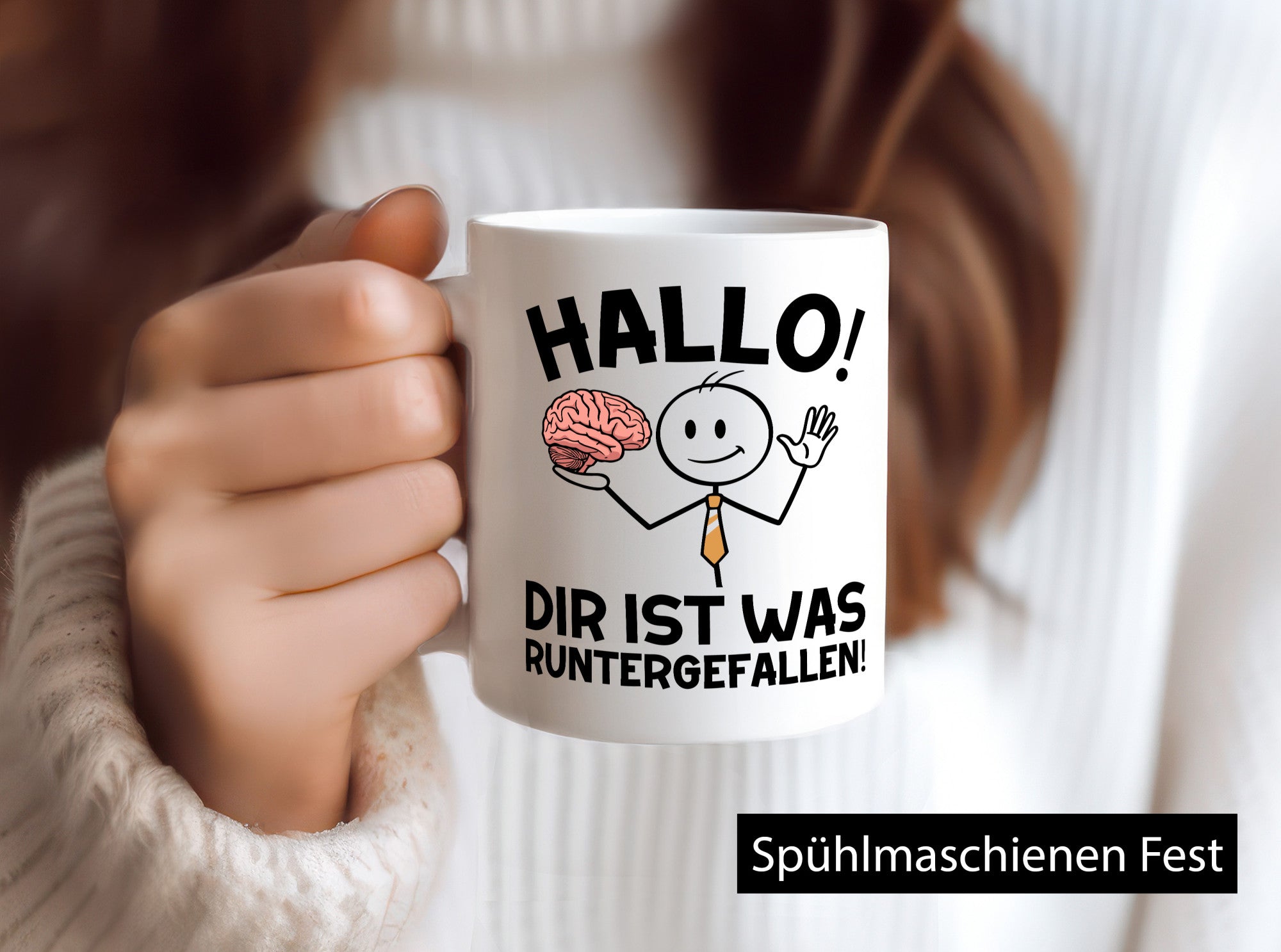Hallo dir ist was runtergefallen | gehorn Sarkastisch lustiger Spruch Geschenk