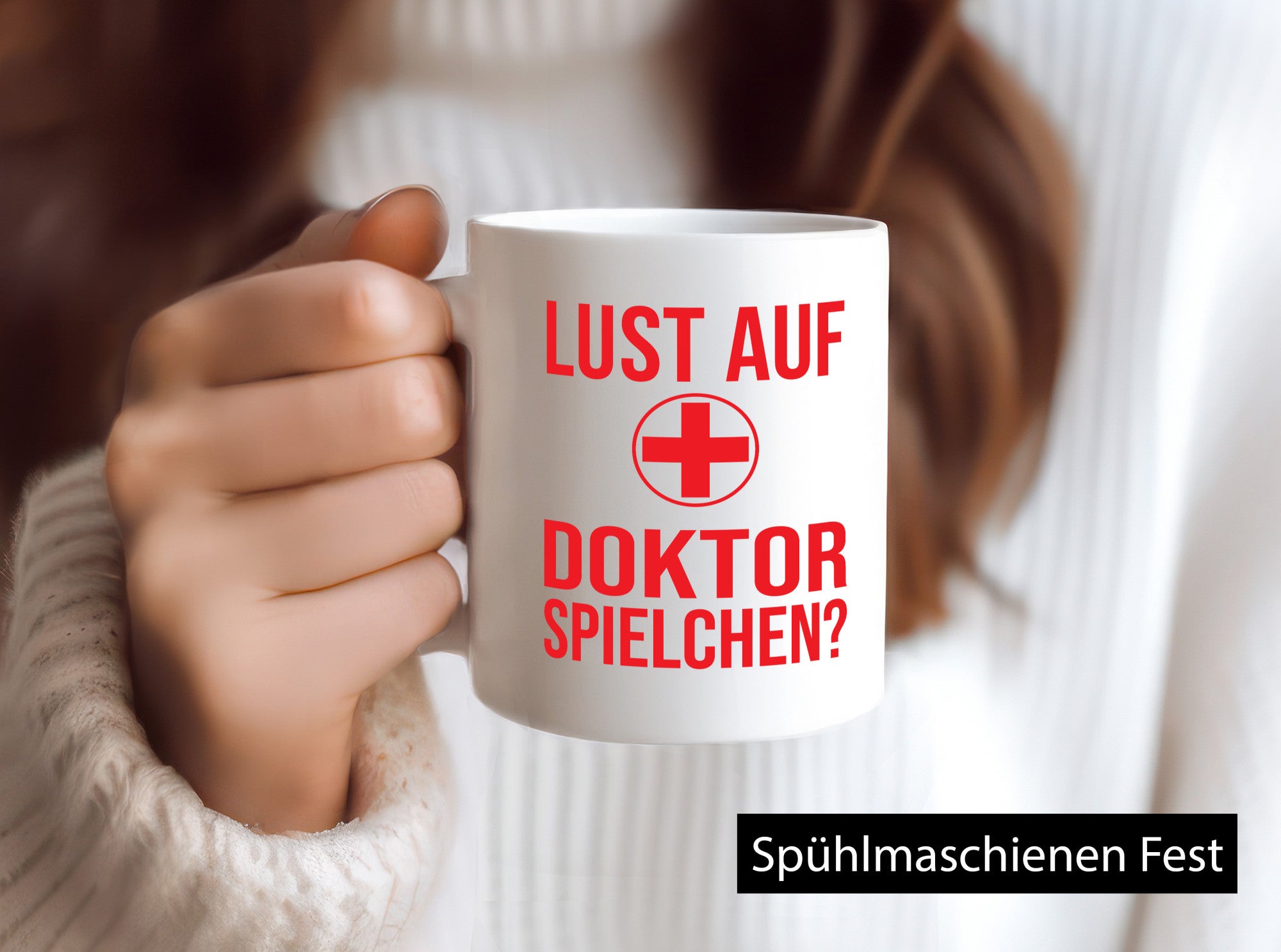 Doktorspielchen | Kreis Kreuz Humor Geschenkidee Tasse