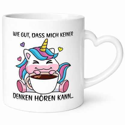 Denken hören kann | Einhorn Comic Humor Kaffeeliebhaber Geschenk Geschenkidee
