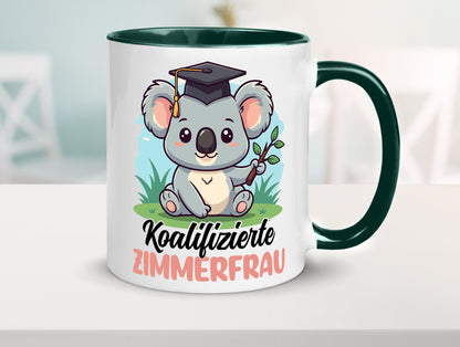 Koalifizierte Zimmerfrau| Holzbau | Handwerkerin lustiger Spruch Geschenk Humor